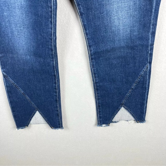 Frame Jeans Womens 32 x 27 Blue Le High Straight V-Cut Hem Dark Wash - Picture 2 of 16